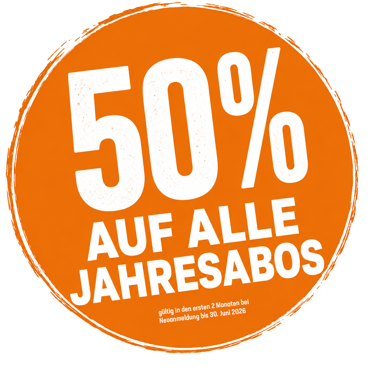 50 Prozent auf alle Jahresabos